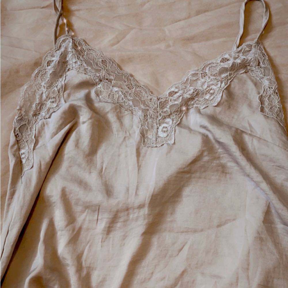 Gray lace tank top, lingerie